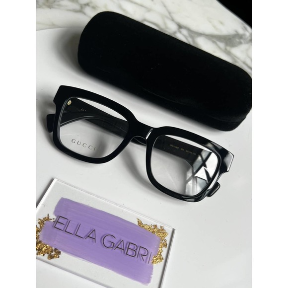 NEW Gucci GG1138O Black Eyeglasses Frames Unisex - Picture 4 of 10